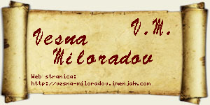 Vesna Miloradov vizit kartica